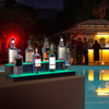 VEVOR Estante de exhibición de botellas de licor iluminado con LED 2 niveles de 30 pulgadas