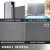 Toldo lateral retráctil VEVOR 63'' x 236'' pantalla solar para patio completamente de aluminio a prueba de óxido