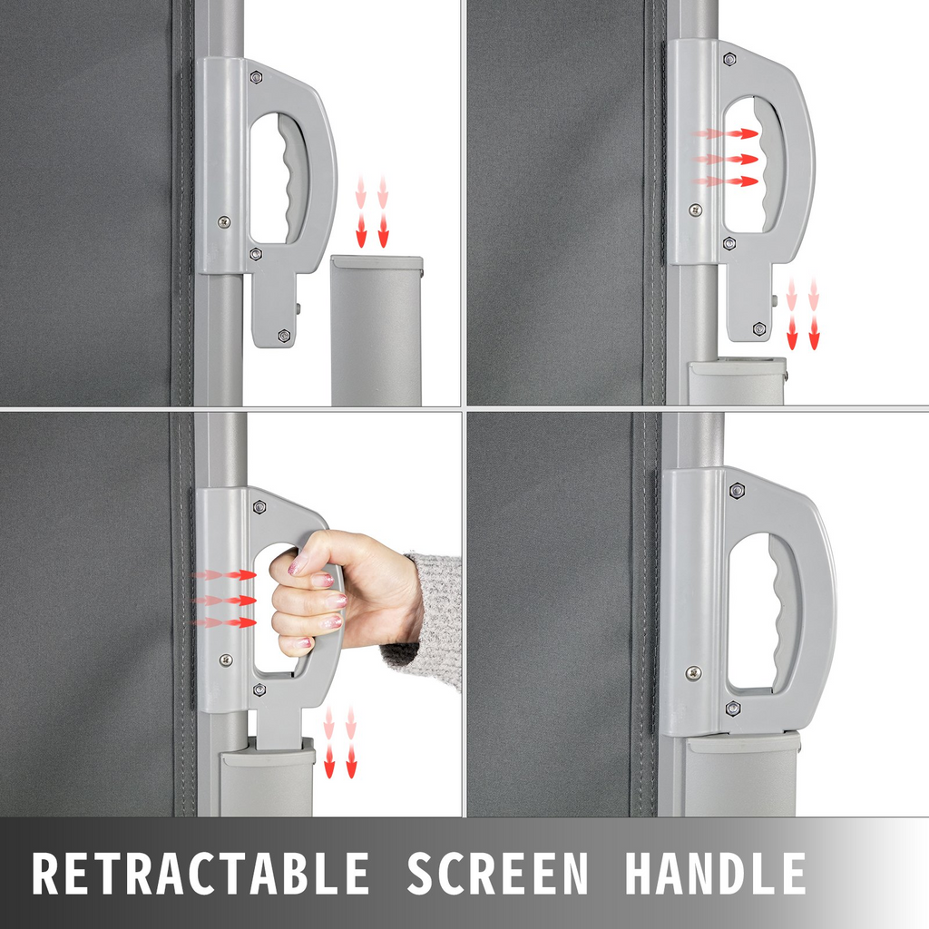 Toldo lateral retráctil VEVOR 63'' x 236'' pantalla solar para patio completamente de aluminio a prueba de óxido