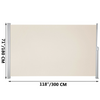 Toldo retráctil beige VEVOR de 180 x 300 cm (71 x 118 in) de aluminio resistente