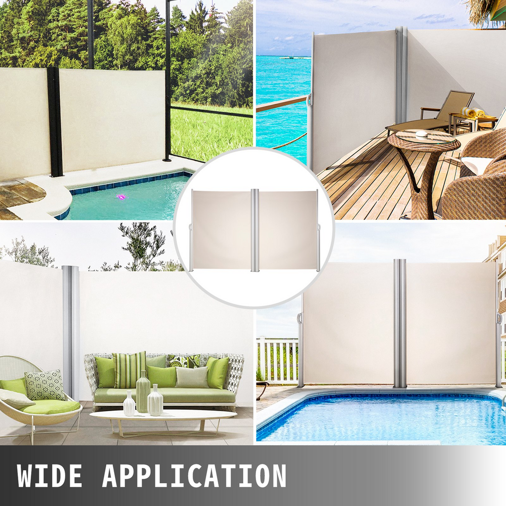 Toldo retráctil beige VEVOR de 63'' x 236''