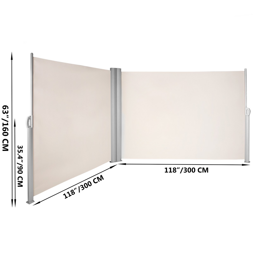 Toldo retráctil beige VEVOR de 63'' x 236''