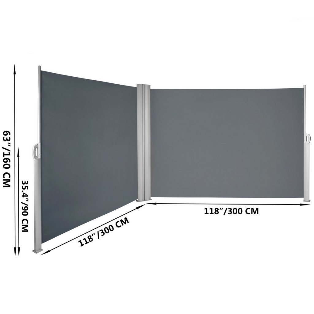 Toldo lateral retráctil VEVOR de 236 x 63 pulgadas