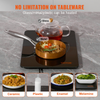 Bandeja calefactora eléctrica VEVOR portátil de vidrio templado de 16,5" x 11" con control de temperatura (65-90 ℃)