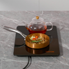 Bandeja calefactora eléctrica VEVOR portátil de vidrio templado de 16,5" x 11" con control de temperatura (65-90 ℃)