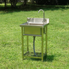 Fregadero de acero inoxidable VEVOR de 1 compartimento incluye grifo y patas 16 x 13 x 8,7 pulgadas