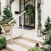 VEVOR Outdoor Stair Railing Kit, 3 FT Handrails 2-3 Steps, Adjustable Angle White Aluminum Stair Hand Rail for The Elderly, Handrails for Outdoor Steps