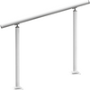 VEVOR Outdoor Stair Railing Kit, 3 FT Handrails 2-3 Steps, Adjustable Angle White Aluminum Stair Hand Rail for The Elderly, Handrails for Outdoor Steps