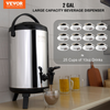 Dispensador de bebidas aislado de acero inoxidable VEVOR 2 galones (7,6 litros)