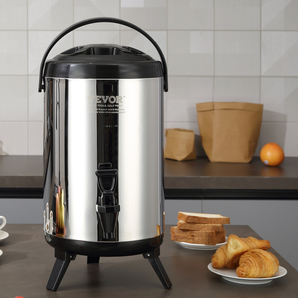 Dispensador de bebidas aislado de acero inoxidable VEVOR 2 galones (7,6 litros)