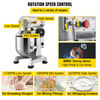 Batidora de mano comercial VEVOR de 15 cuartos con función de temporizador de 500 W con 3 velocidades ajustables 113/184/341 RPM