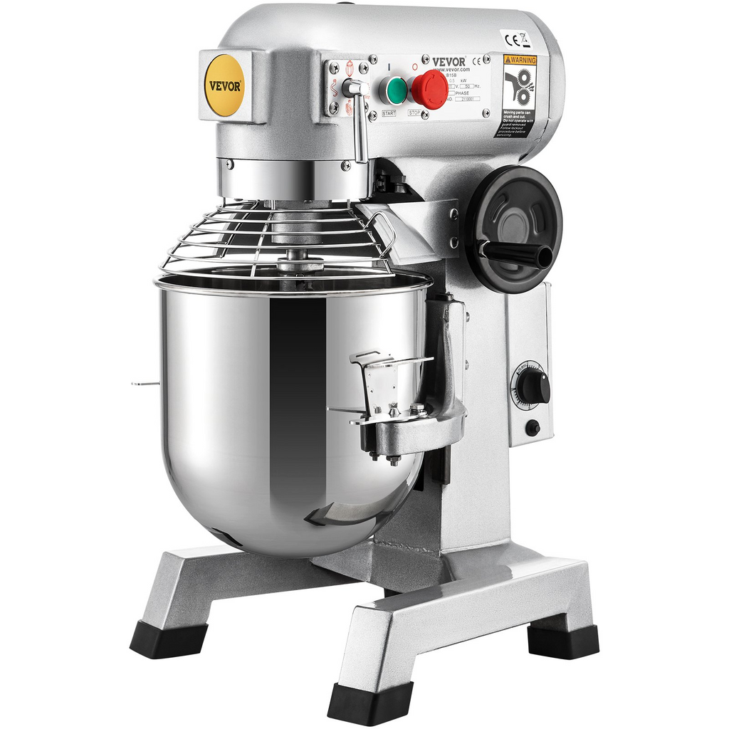 Batidora de mano comercial VEVOR de 15 cuartos con función de temporizador de 500 W con 3 velocidades ajustables 113/184/341 RPM