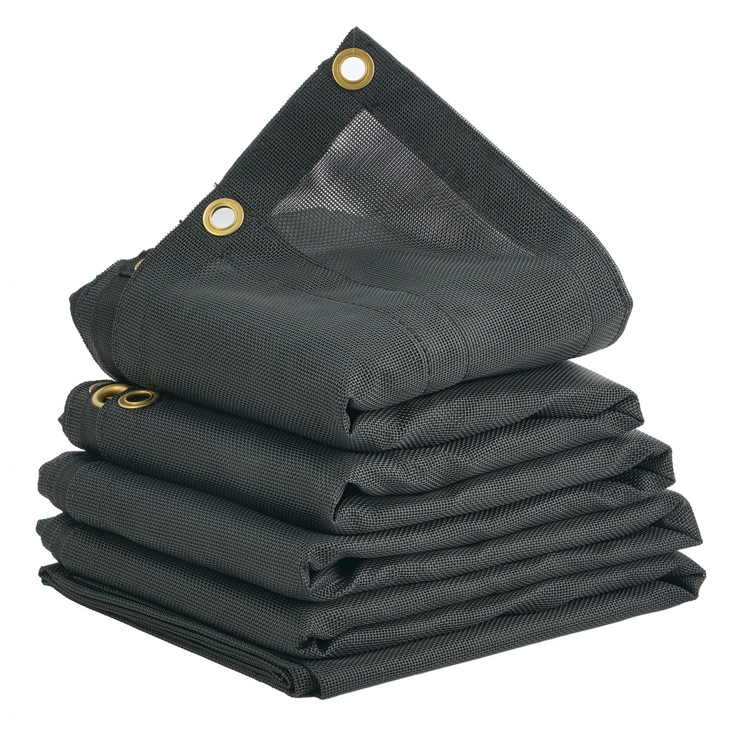 Lona de malla para camión volquete VEVOR 8 x 18 pies con bolsillo doble de 5,5" 18 oz