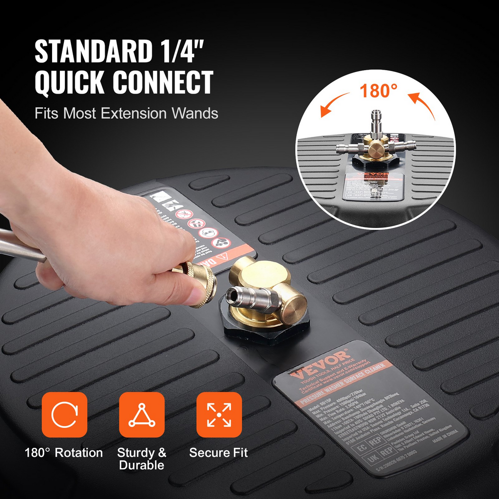 Limpiador de superficies con hidrolavadora VEVOR universal de 15" de 4000 PSI máx