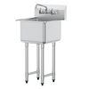Fregadero de acero inoxidable VEVOR para uso general y preparación de un solo tazón de 18" x 41"