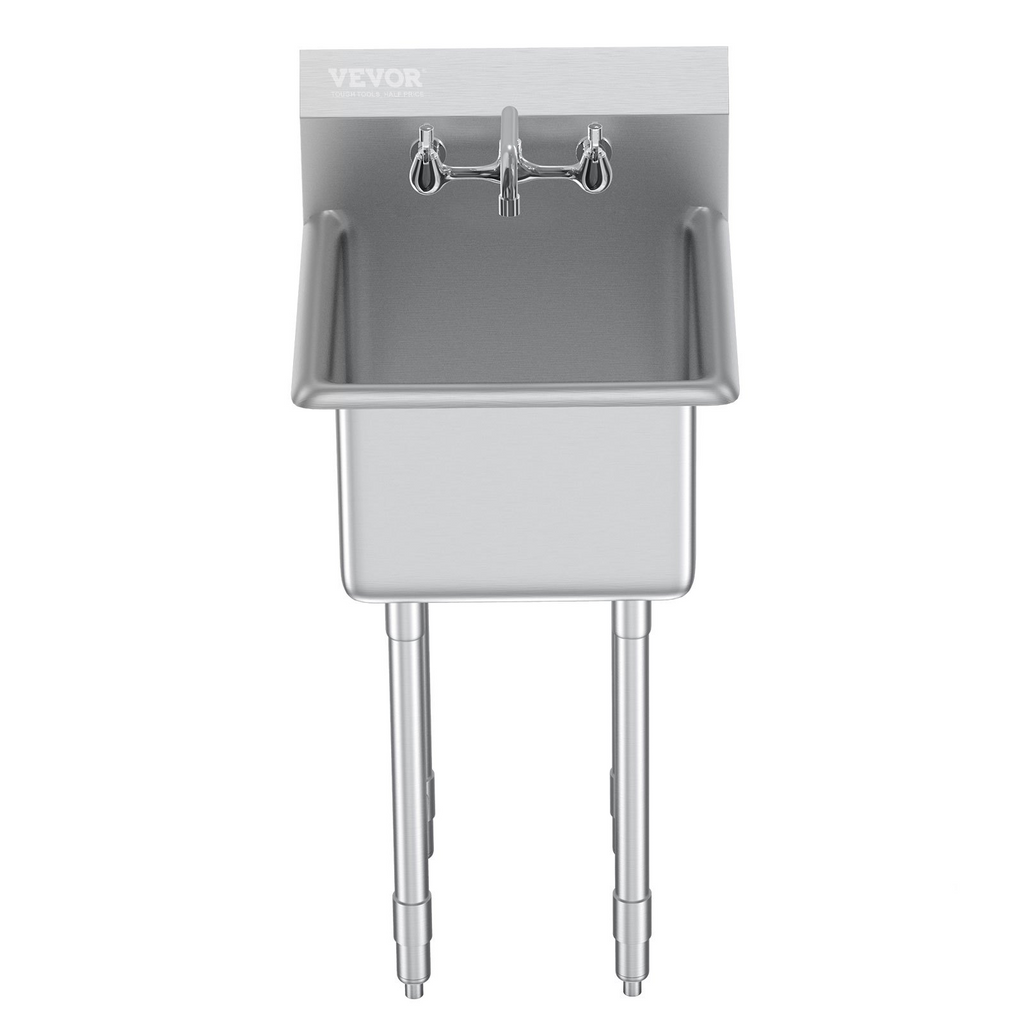 Fregadero de acero inoxidable VEVOR para uso general y preparación de un solo tazón de 18" x 41"