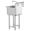 Fregadero de acero inoxidable VEVOR para uso general y preparación de un solo tazón de 18" x 41"