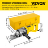 Cortadora de varillas de refuerzo hidráulica eléctrica 900 W portátil para cortar varillas de refuerzo de 5/8" y 16 mm n.º 5 en 3 segundos 110 V