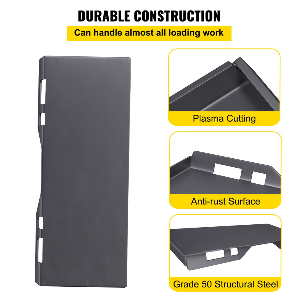 Placa de montaje para mini cargadora VEVOR con 3 varillas de soldadura adicionales (1/4")