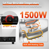 Calentador de sopa eléctrico VEVOR cuatro ollas redondas de acero inoxidable de 7,4 cuartos de galón temperatura ajustable de 86 a 185 °F de 1500 W