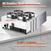 Calentador de sopa eléctrico VEVOR cuatro ollas redondas de acero inoxidable de 7,4 cuartos de galón temperatura ajustable de 86 a 185 °F de 1500 W