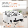 Calentador de sopa eléctrico VEVOR cuatro ollas redondas de acero inoxidable de 7,4 cuartos de galón temperatura ajustable de 86 a 185 °F de 1500 W