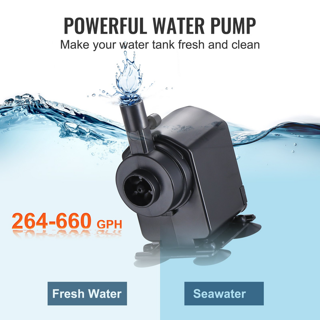 Enfriador de acuario VEVOR 110 galones 416 L hidropónico de 1/3 HP compresor de refrigeración silencioso para agua de mar y agua dulce