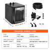 Enfriador de acuario VEVOR 110 galones 416 L hidropónico de 1/3 HP compresor de refrigeración silencioso para agua de mar y agua dulce