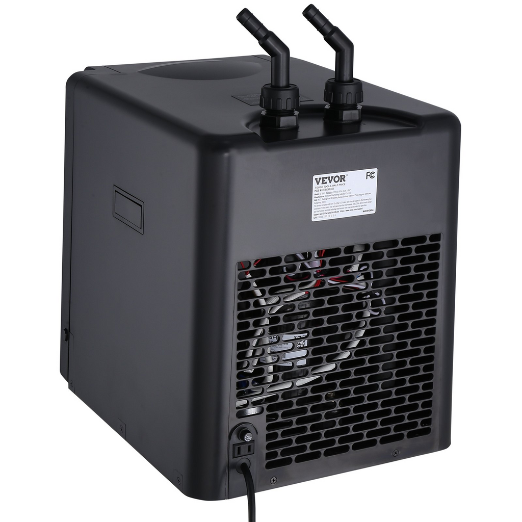 Enfriador de acuario VEVOR 110 galones 416 L hidropónico de 1/3 HP compresor de refrigeración silencioso para agua de mar y agua dulce