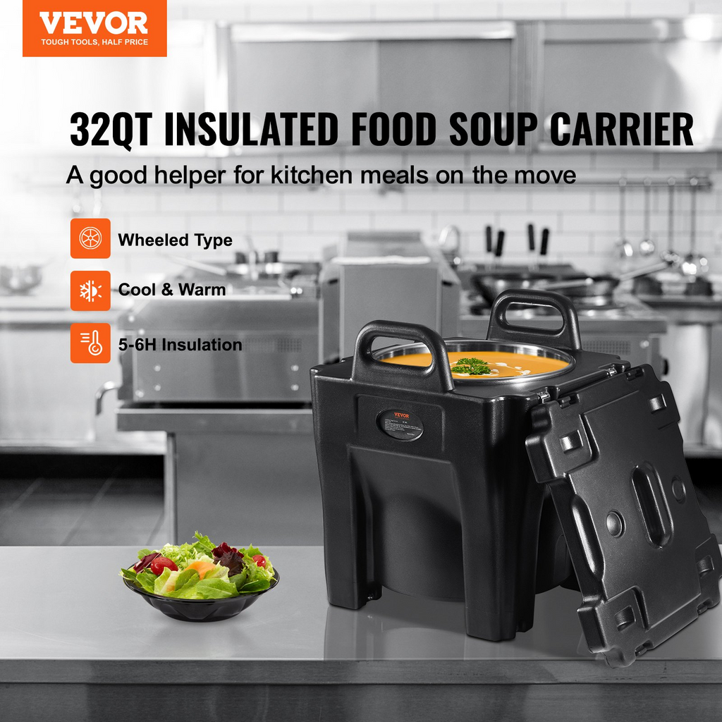 VEVOR - Caja térmica para alimentos con capacidad de 32 cuartos de galón