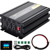 Inversor de corriente VEVOR 1250 W convertidor de CC de 12 V a CA de 120 V para automóvil