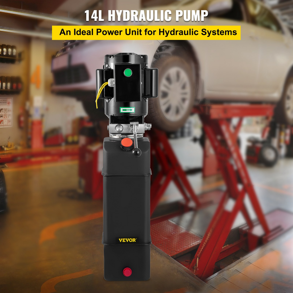Bomba hidráulica VEVOR de 2950 PSI y 60 Hz, unidad de potencia hidráulica de 3 HP y 220 V, paquete de potencia hidráulica para elevadores de 2 y 4 postes, unidad de potencia hidráulica con depósito de 3,5 galones