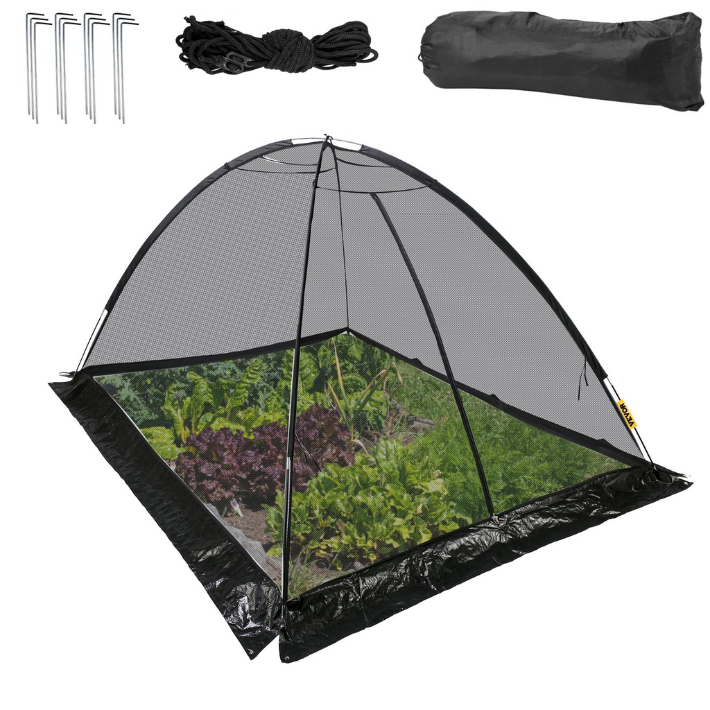 VEVOR - Cúpula para estanque de jardín de 10 x 14 pies red de malla de 1/2 pulgada con cremallera y cuerda de viento