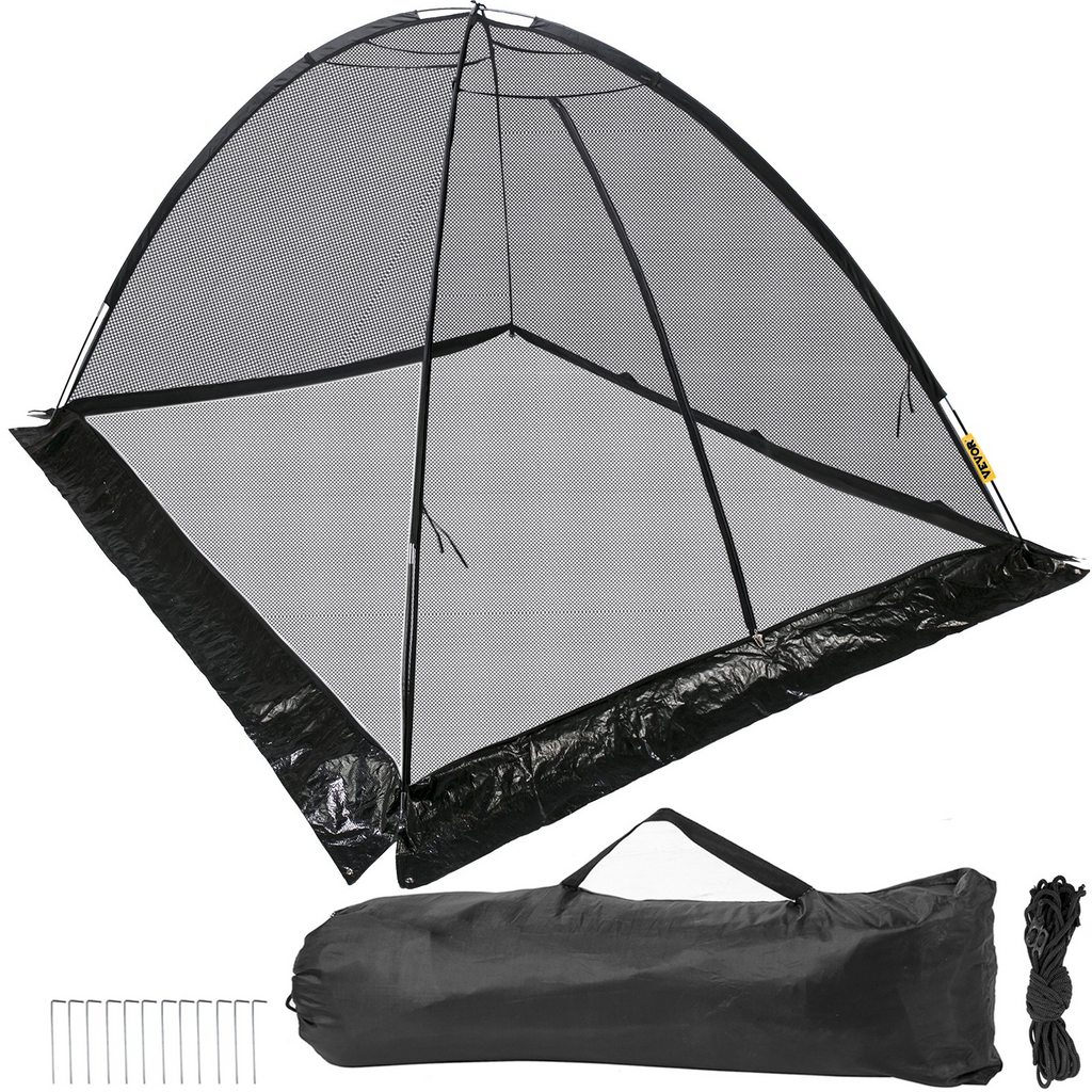 VEVOR - Cúpula para estanque de jardín de 10 x 14 pies red de malla de 1/2 pulgada con cremallera y cuerda de viento