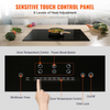 Cocina eléctrica VEVOR 5 quemadores placa de inducción de 30'' placa de cocina magnética incorporada de 9200 W