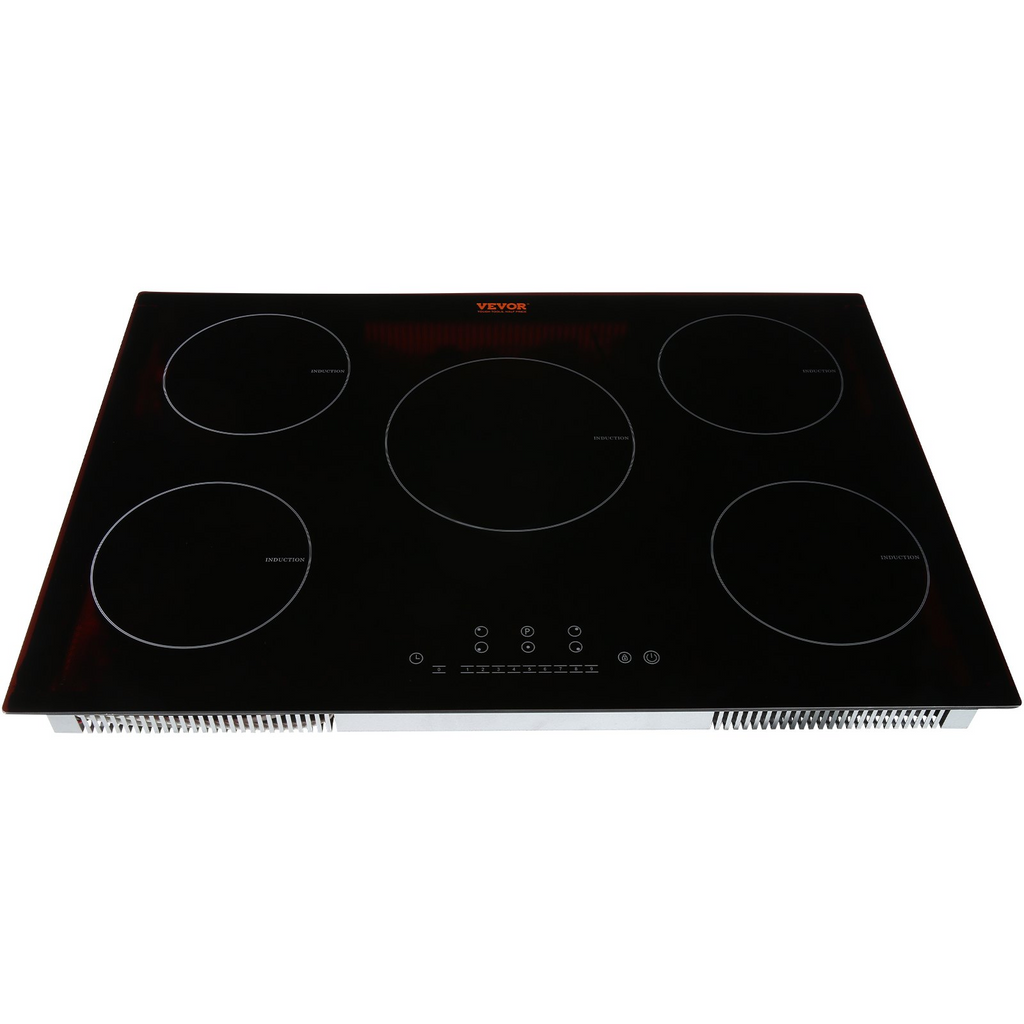 Cocina eléctrica VEVOR 5 quemadores placa de inducción de 30'' placa de cocina magnética incorporada de 9200 W