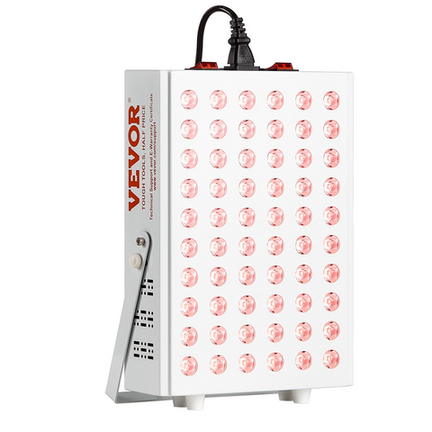 Terapia de luz roja VEVOR para rostro y cuerpo 60 LED de doble chip de 660 nm e infrarroja cercana de 850 nm 80 W