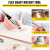 Amoladora de eje flexible VEVOR, herramienta rotativa de 380 W, 500-23 000 RPM, talladora rotativa con mandril de 3 mordazas de 1/4"