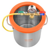 Cámara de vacío VEVOR de 3 galones, cámara de desgasificación al vacío con tapa de vidrio templado mejorada, cámara de acero inoxidable 304 JH2