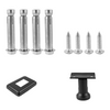 VEVOR Cable Railing Post Level Deck Stair Post 42 x 0.98 x 1.97" Cable Handrail Post Stainless Steel Brushed Finishing Deck Railing Pre-Drilled Pickets with Mounting Bracket Stair Railing Kit Black