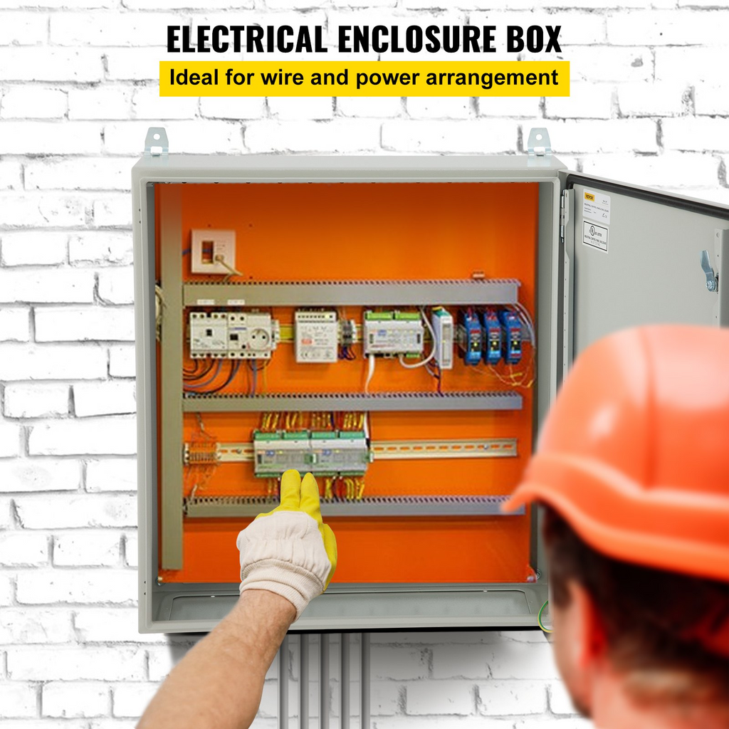 Caja eléctrica VEVOR, 24 x 24 x 12 pulgadas, probada según las normas UL, caja exterior NEMA 4, IP65, resistente al agua y al polvo