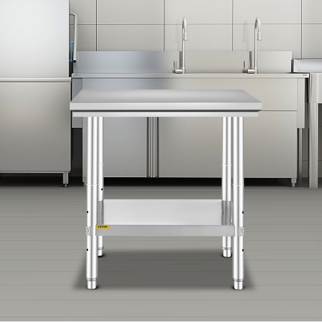 Mesa de trabajo y estación de trabajo comercial VEVOR de 24 x 30 x 32 pulgadas