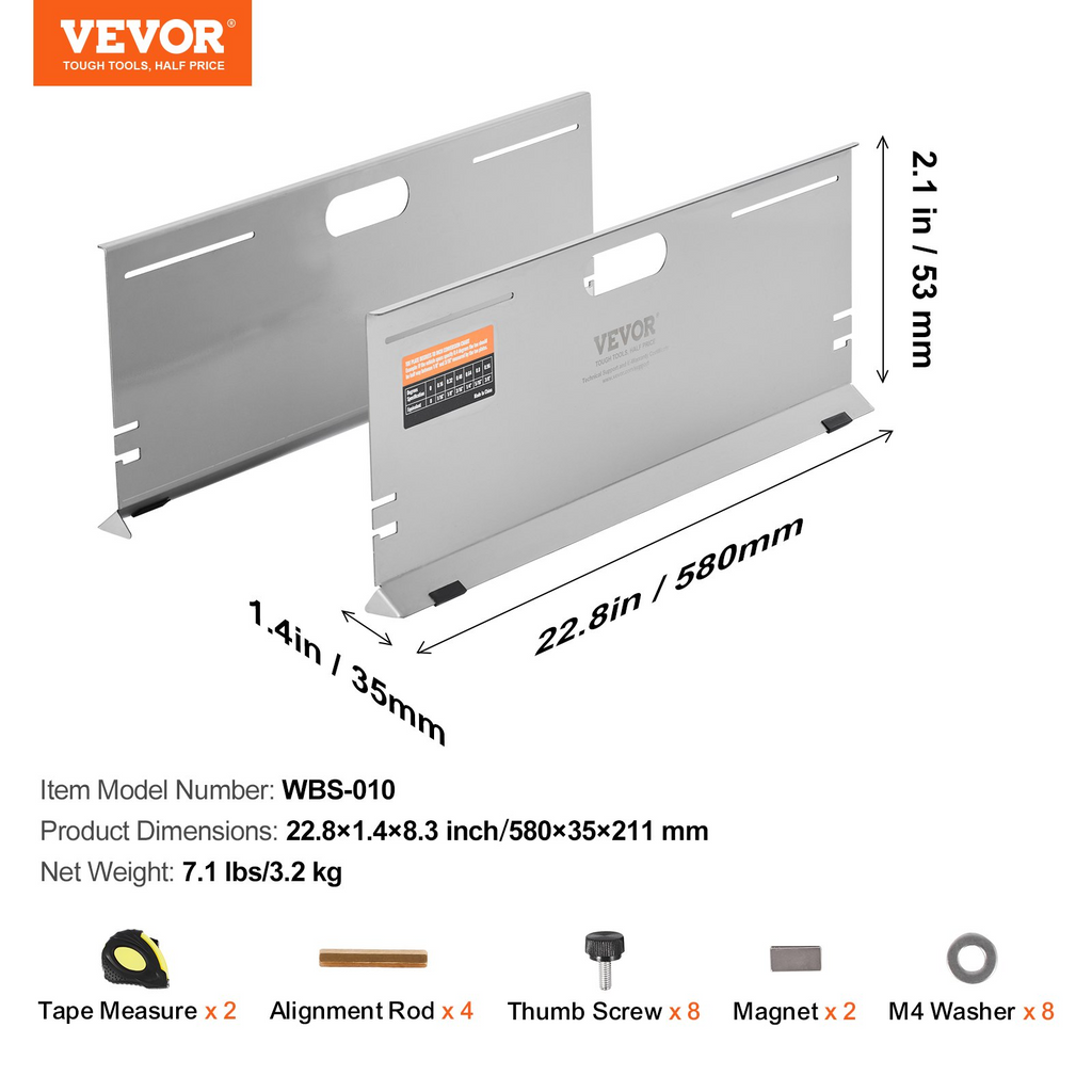 Herramienta de alineación de ruedas VEVOR paquete de 2 placas de alineación