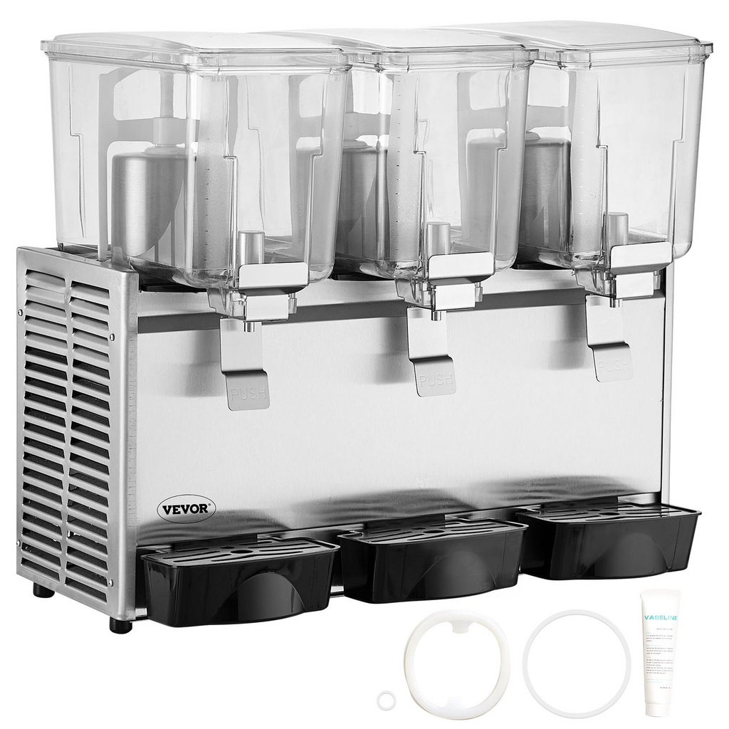Dispensador de bebidas comerciales VEVOR de 3 tanques y 12 l 13,6 qt de 620 W