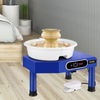 VEVOR torno de alfarería con pantalla táctil LCD de 9,8" herramientas eléctricas de 350 W para esculpir arcilla pedal y cuenco ABS desmontable para adultos y principiantes (azul)
