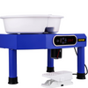 VEVOR torno de alfarería con pantalla táctil LCD de 9,8" herramientas eléctricas de 350 W para esculpir arcilla pedal y cuenco ABS desmontable para adultos y principiantes (azul)