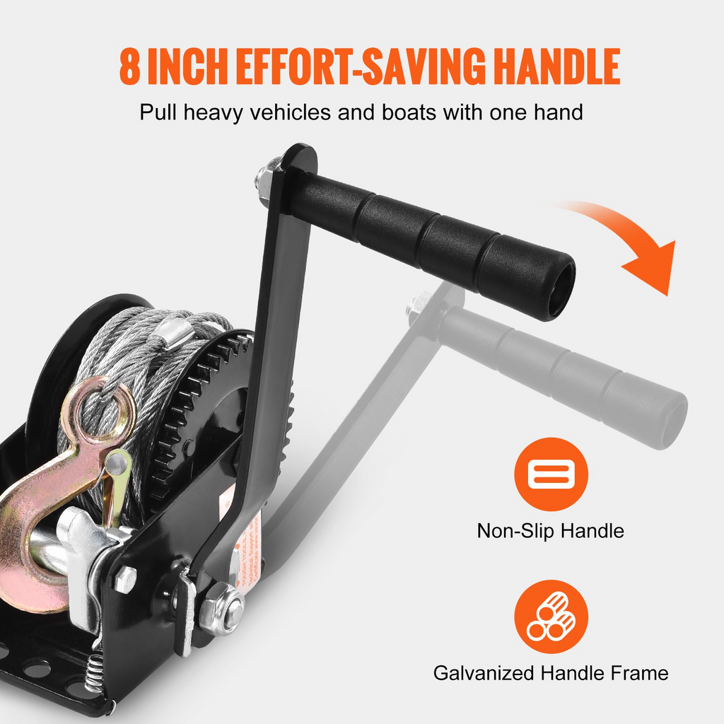 Cabrestante manual VEVOR capacidad de tracción de 800 lb