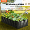 VEVOR - Macetero elevado galvanizado para jardín 249,5 x 120,9 x 59,4 cm