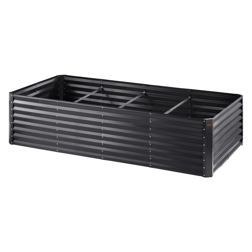 VEVOR - Macetero elevado galvanizado para jardín 249,5 x 120,9 x 59,4 cm