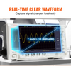 Osciloscopio digital VEVOR 1GS/S 100 MHz 4 canales pantalla a color 7 pulgadas 30 funciones de medición automática para pruebas de circuitos electrónicos